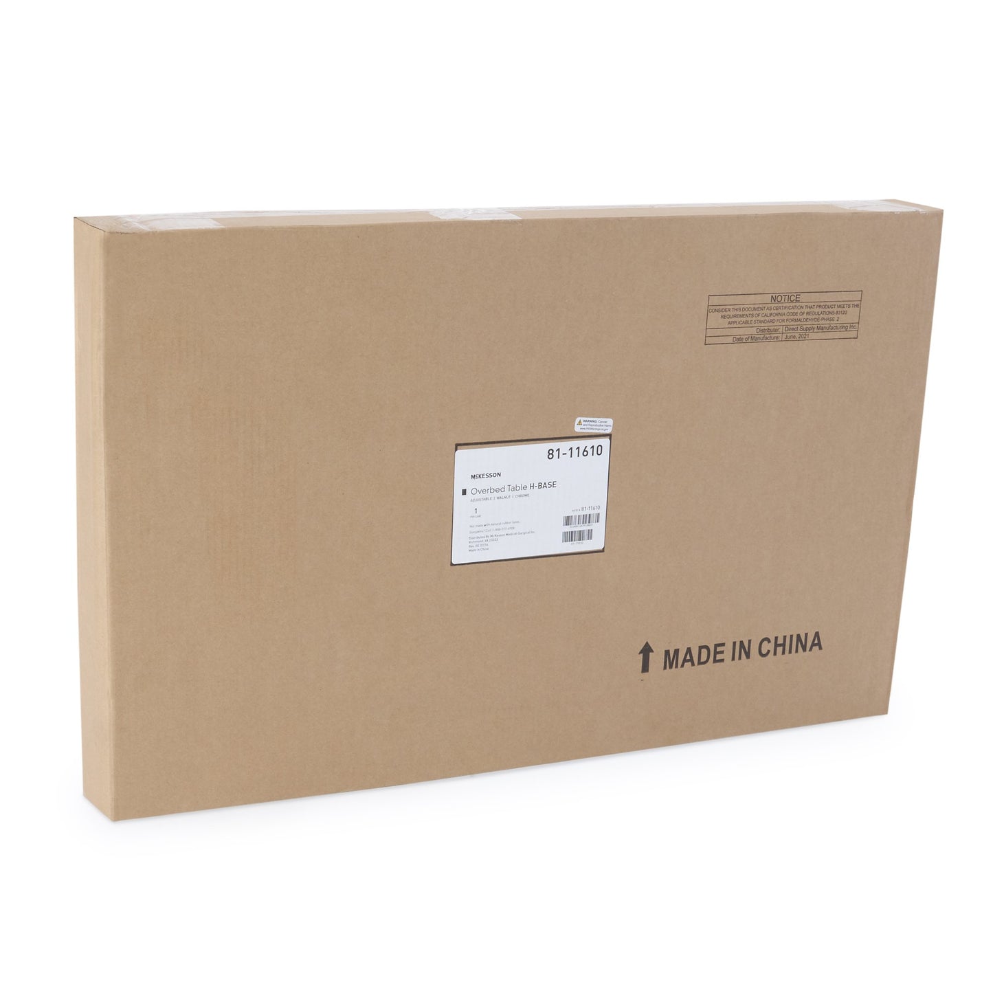 McKesson Non-Tilt Overbed Table, H-Base 16-11610