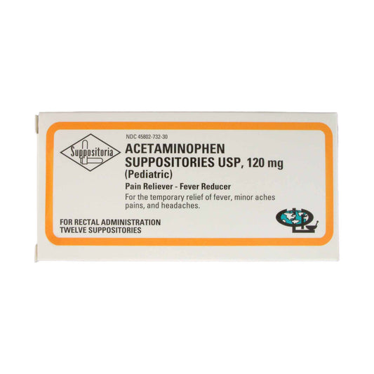 Perrigo Company Perrigo Acetaminophen Pain Relief Rectal Suppositories 45802073230, Box of 12