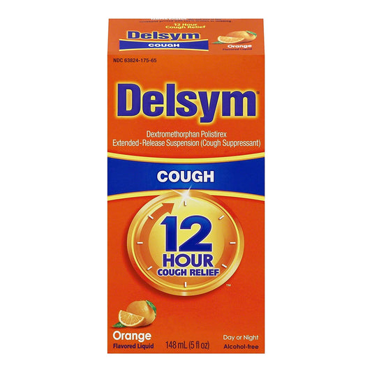 Reckitt Benckiser Delsym Dextromethorphan Cold and Cough Relief 63824017565, 1 Each