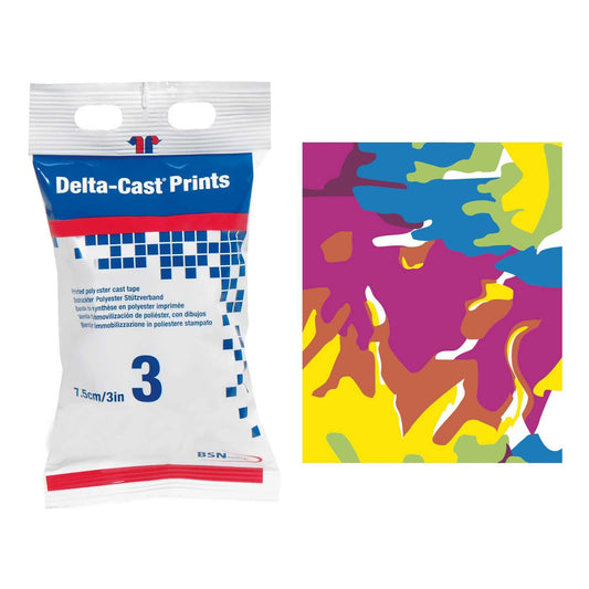 Cast Tape Delta-Cast® Prints 3 Inch X 12 Foot Polyester Pastel Print - 4073