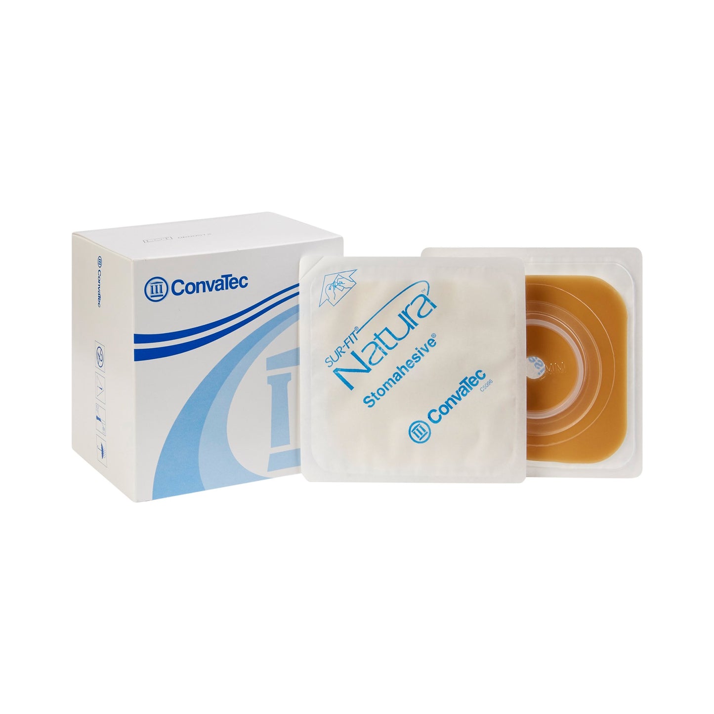 ConvaTec Sur-Fit Natura Colostomy Barrier With 1-1 Inch Stoma Opening 401575, Box of 10