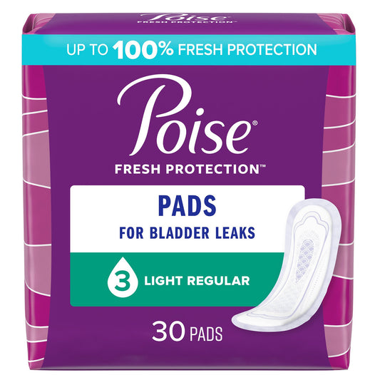 Bladder Control Pad Poise® Fresh Protection™ 9.33 Inch Length Moderate Absorbency Polymer Core One Size Fits Most - 51668