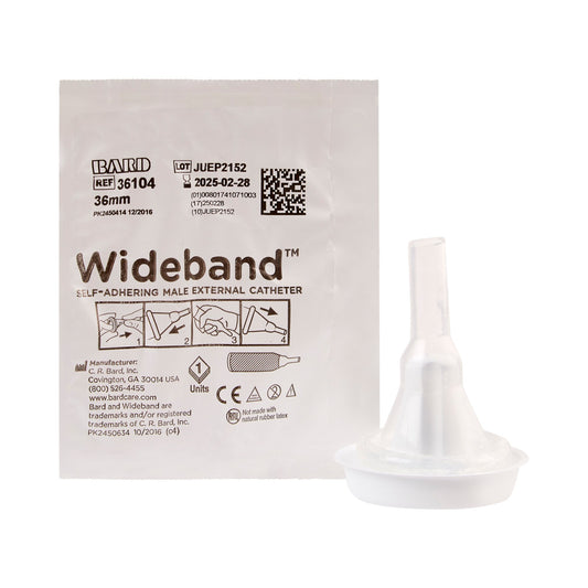 Male External Catheter Wide Band® Self-Adhesive Band Silicone Large - 36104