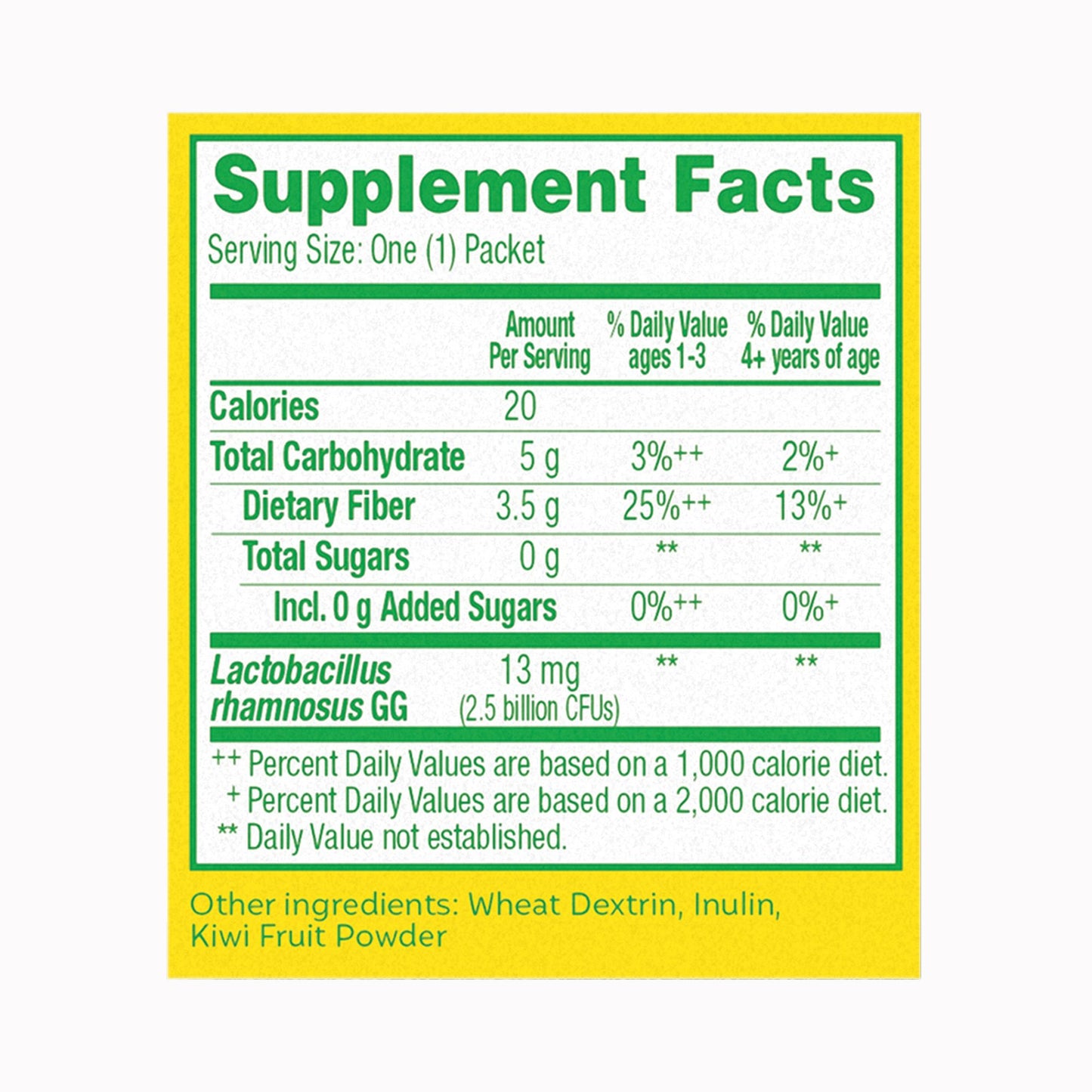 Culturelle® Probiotics Kids Probiotic + Fiber Packets 049100400372