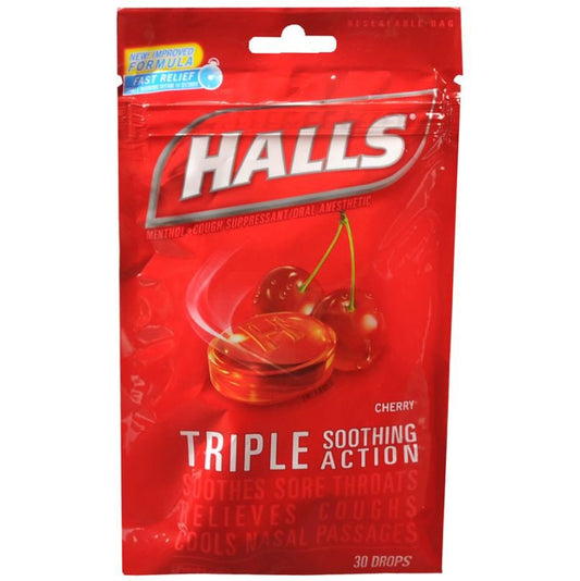 Cold and Cough Relief Halls® 7 mg Strength Lozenge 30 per Bag - 31254662749