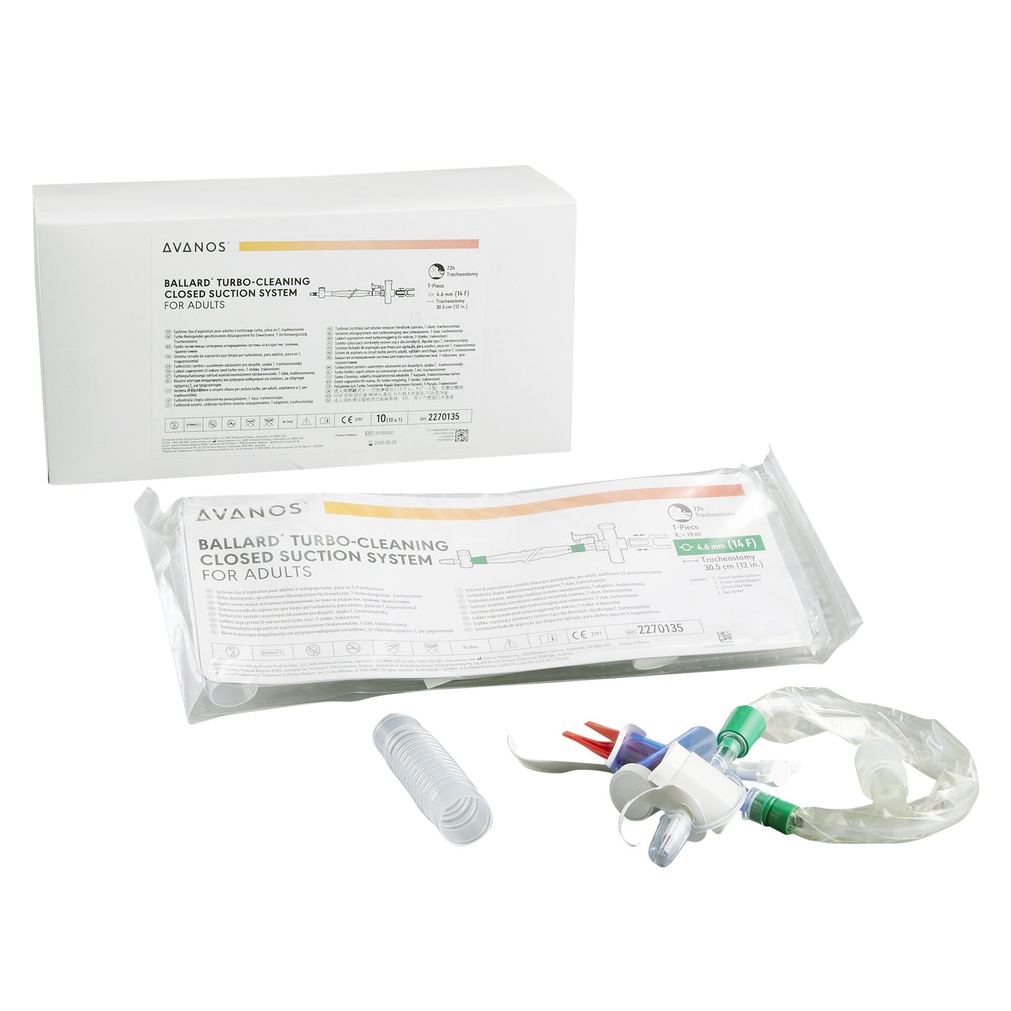 Closed Suction Catheter Trach Care® 72 14 Fr. Tracheostomy - 2270135