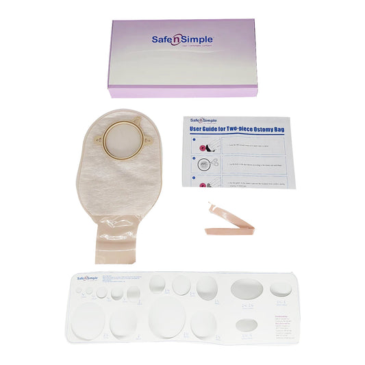 Ostomy Pouch Safe n Simple™ Two-Piece System 12 Inch Length Without Barrier Drainable SNS7212234