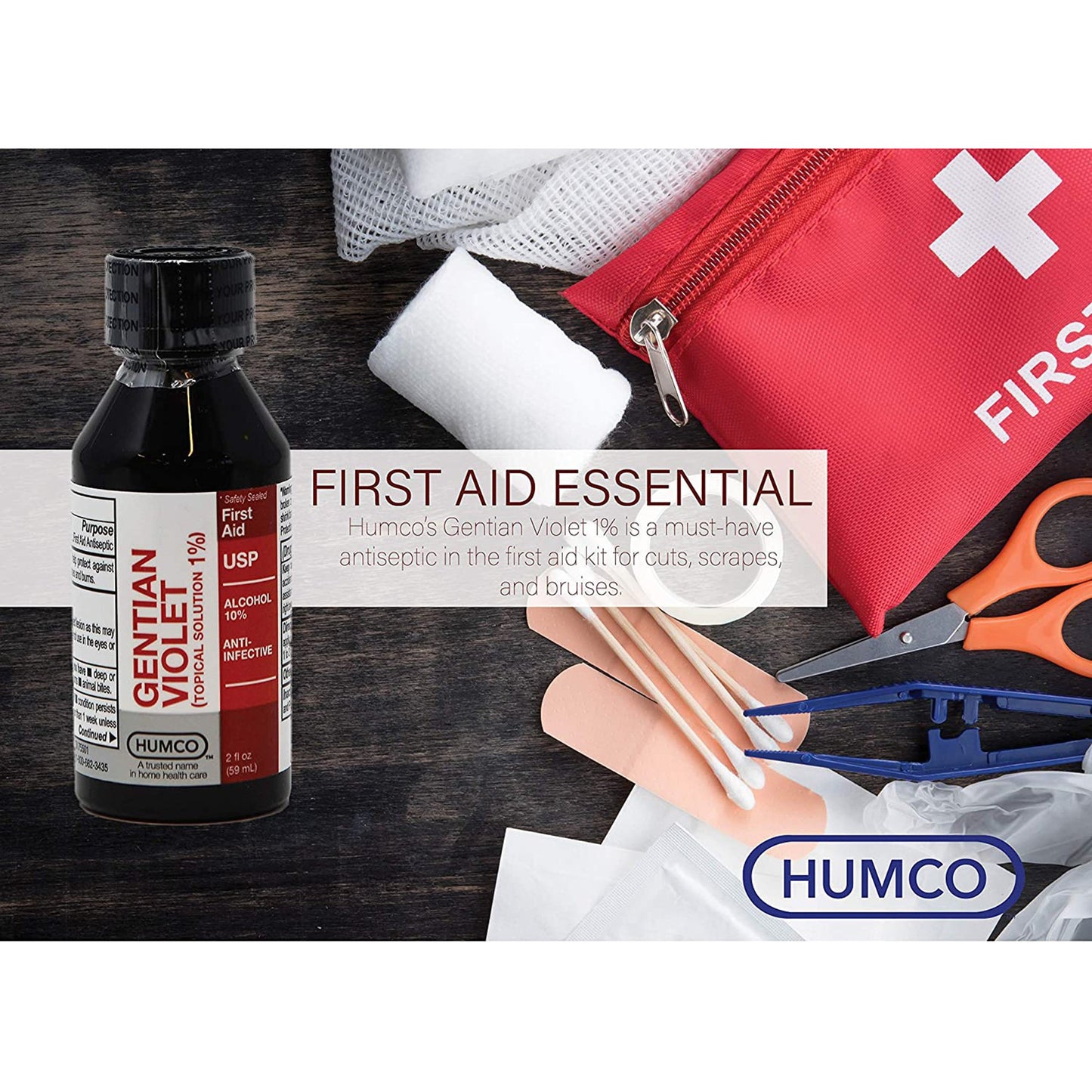 Humco Gentian Violet First Aid Antibiotic, 2 oz. Bottle 00395100392