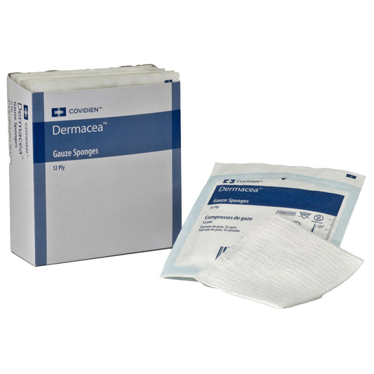 Cardinal Dermacea Sterile Gauze Sponge, 3 x 3 Inch 441009, Case of 1200