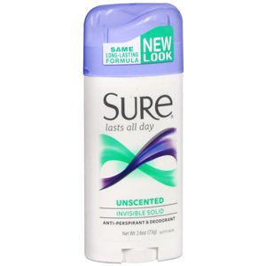 Antiperspirant / Deodorant Sure® Solid 2.6 oz. Unscented - 88348471717