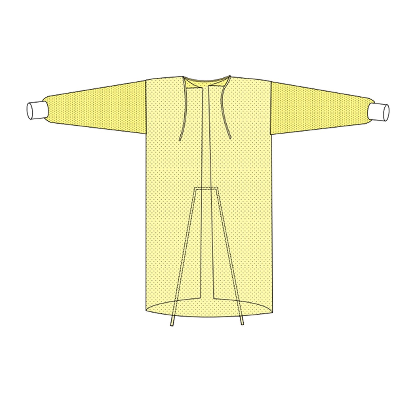 Protective Procedure Gown X-Large Yellow NonSterile Not Rated Disposable - 9100-261XL