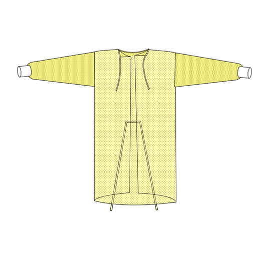 Protective Procedure Gown X-Large Yellow NonSterile Not Rated Disposable - 9100-261XL