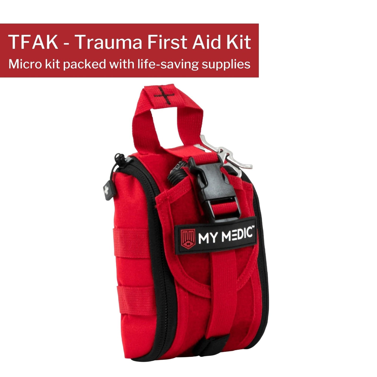 My Medic TFAK Trauma First Aid Kit, Emergency Medical Supplies MM-KIT-SPC-S-TFAK-RED