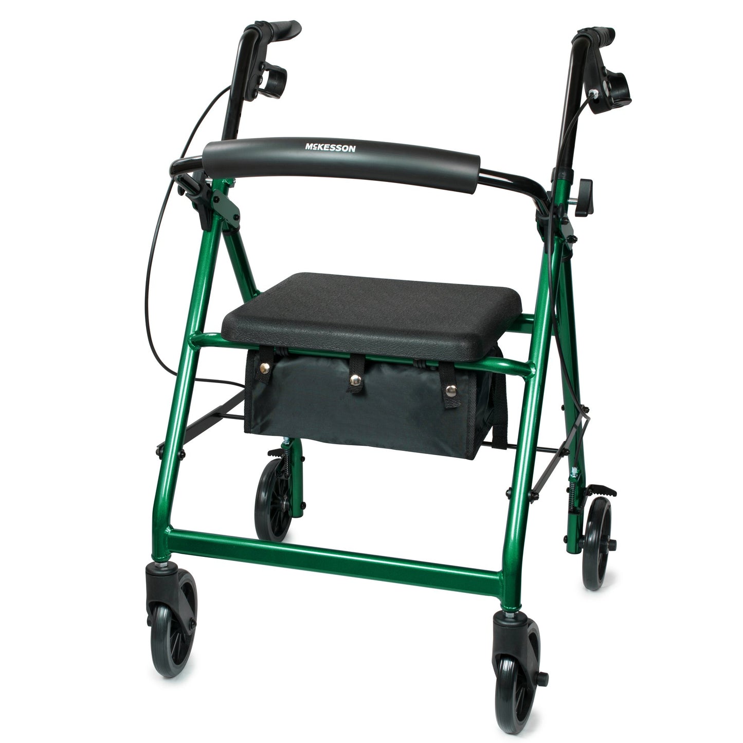 McKesson Folding Aluminum Four-Wheel Rollator, Green 146-R726GR