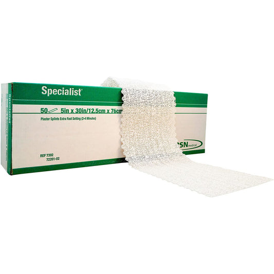 Plaster Splint Specialist® 5 X 30 Inch Plaster of Paris White - 7392