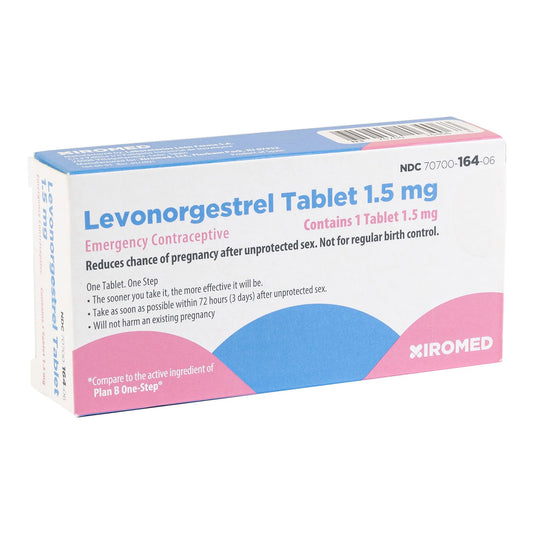 Levonorgestrel 1.5 mg Tablet 1 Tablet 70700016406