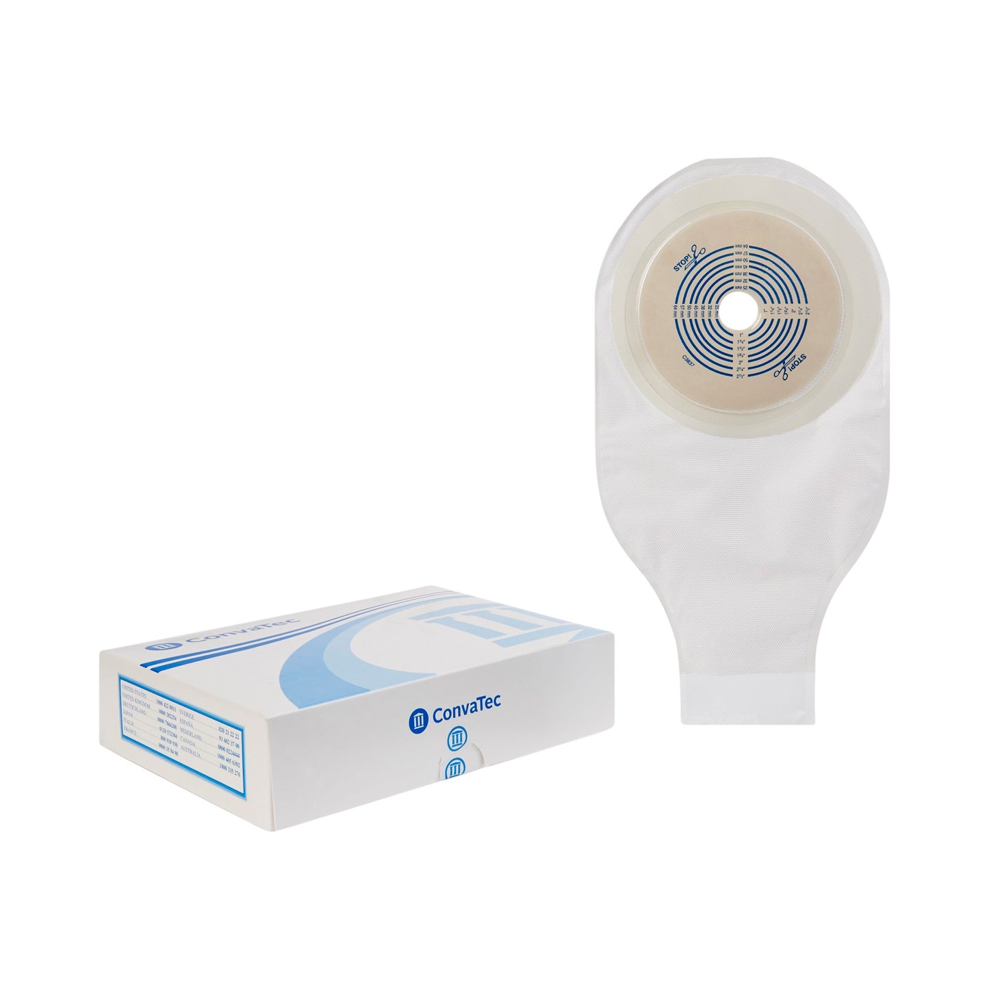 ActiveLife® One-Piece Drainable Transparent Colostomy Pouch, 12 Inch Length, 3/4 to 2½ Inch Stoma 022771