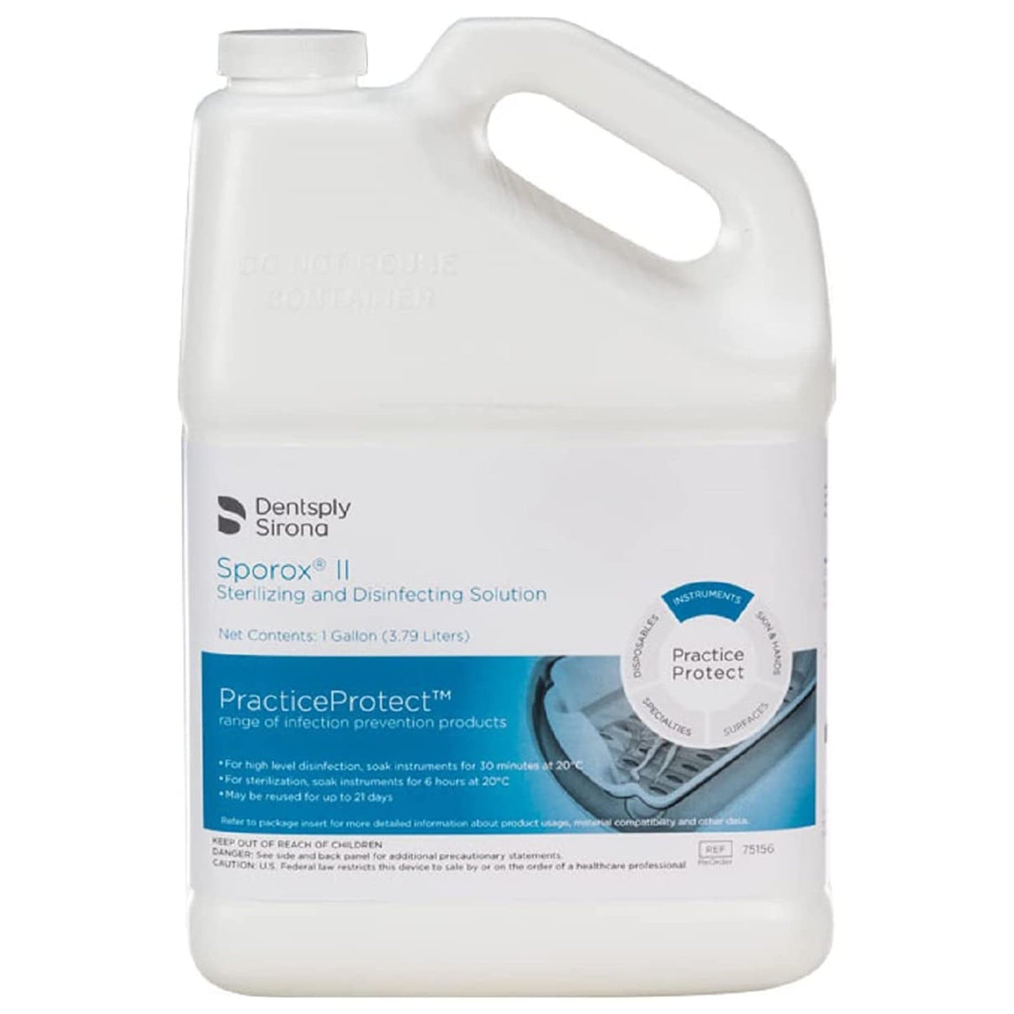 Hydrogen Peroxide High-Level Disinfectant Sporox® II RTU Liquid 1 gal. Jug Reusable 75156