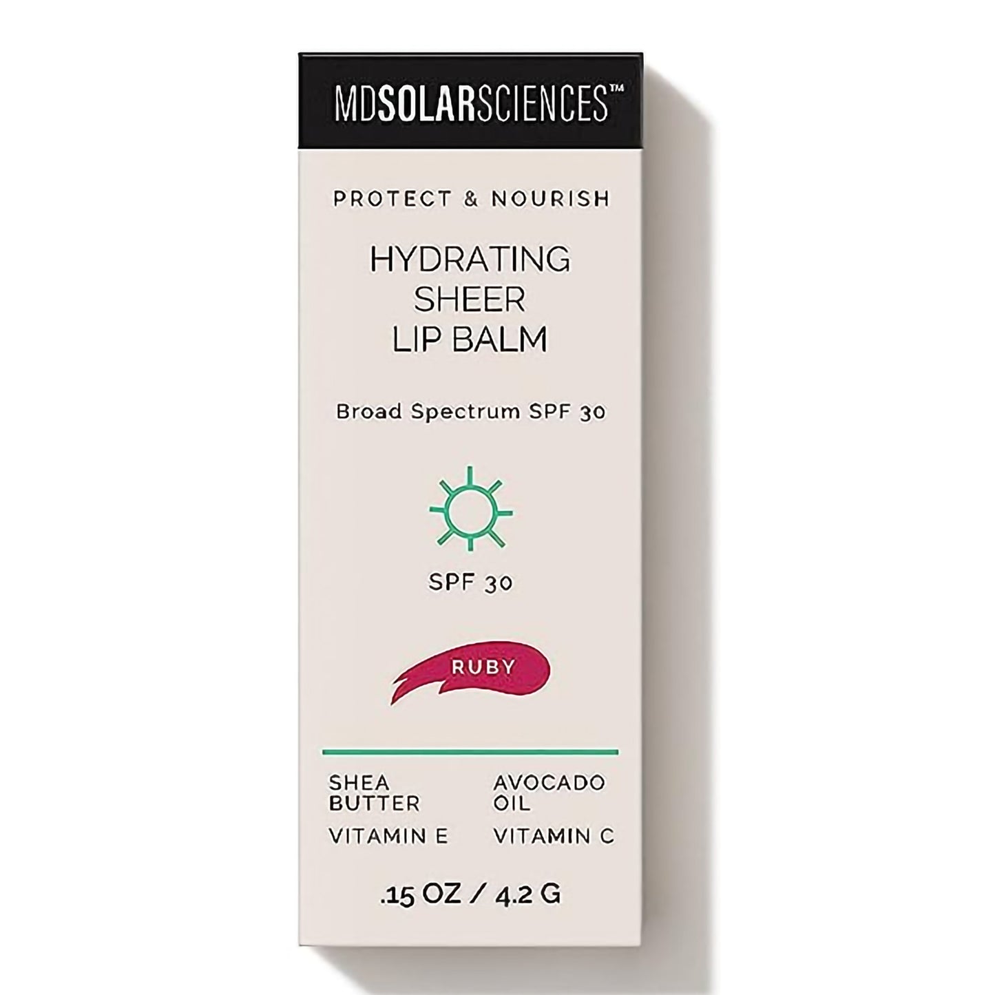 MDSolarSciences® Hydrating Sheer Lip Balm, Ruby (Red) 150001