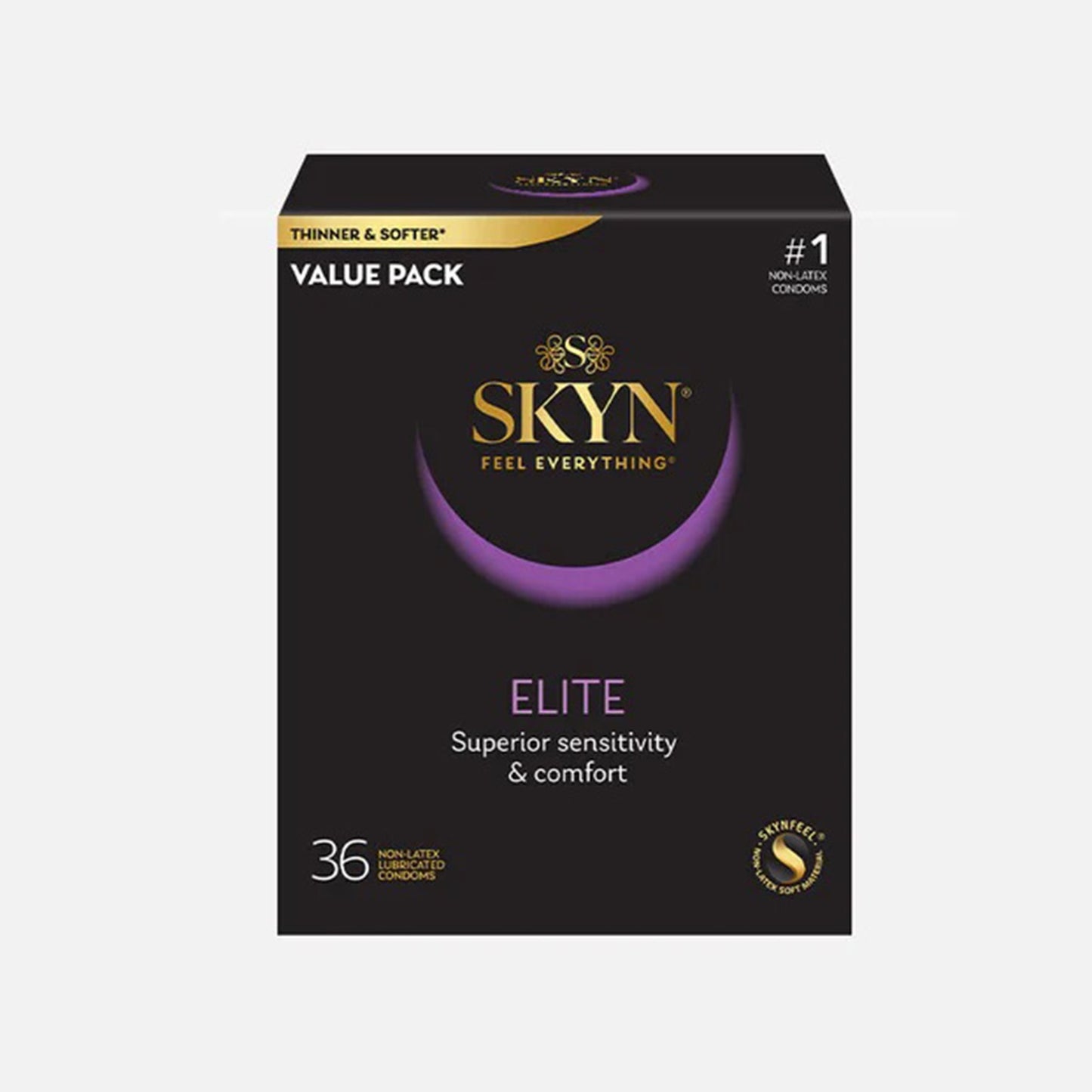 Condom SKYN® Elite Lubricated One Size Fits Most 36 Per Box 210234