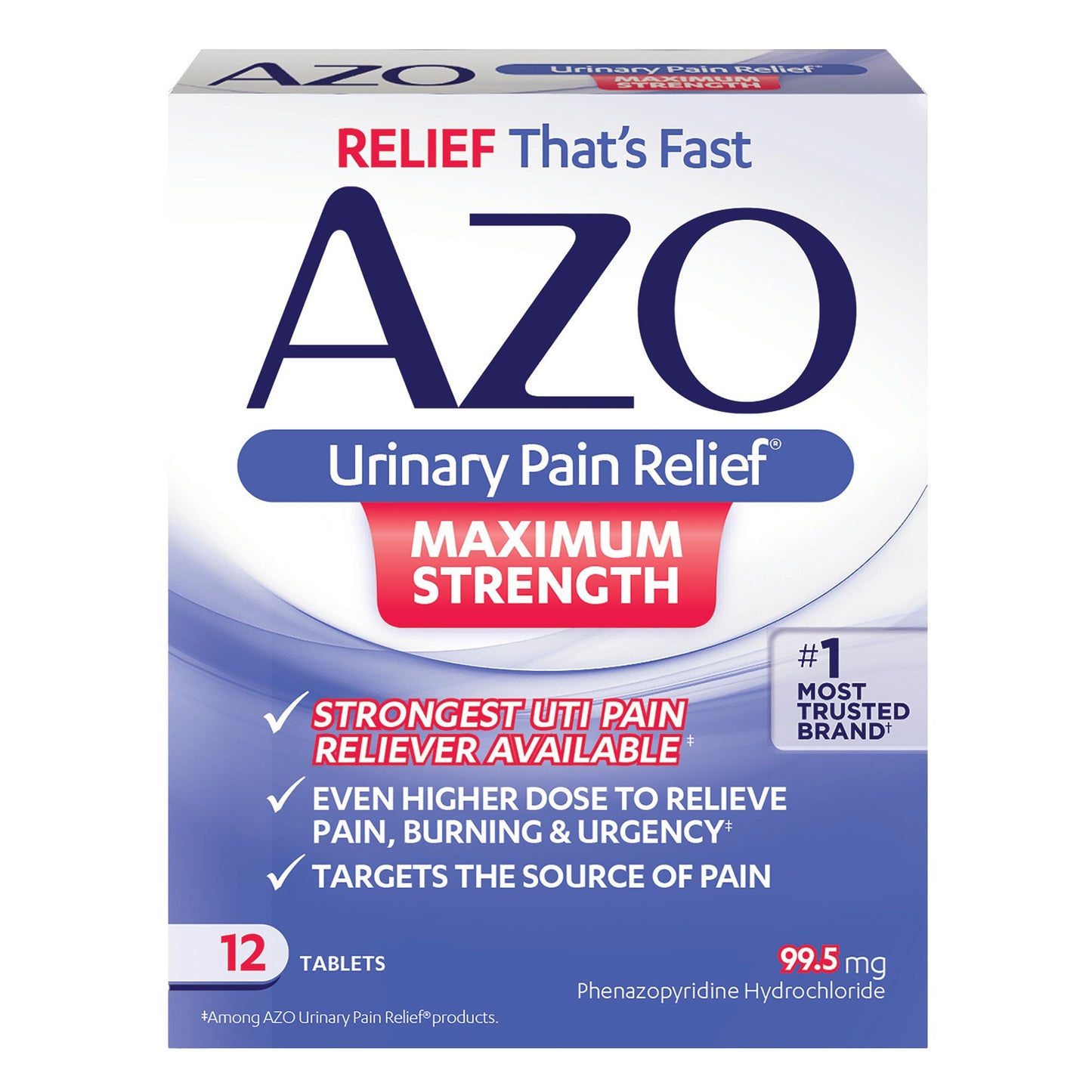 AZO® Urinary Pain Relief Tablets Maximum Strength, 12 per Box 787651122533