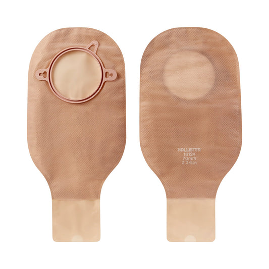 New Image™ 18124 Beige Colostomy Pouch, Pre-cut to Fit 70 mm Stomas, Blue Match 18124