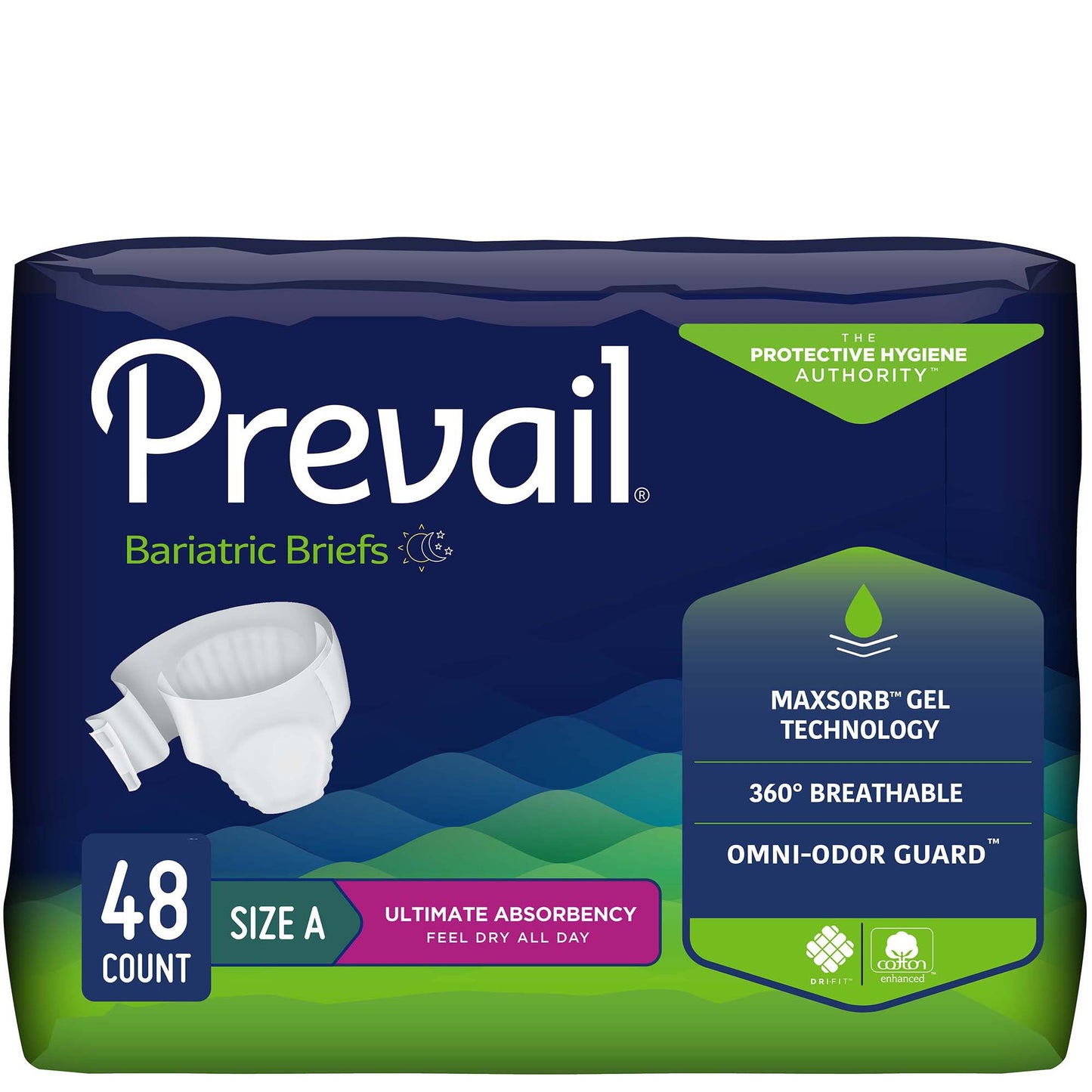 Prevail® Bariatric Ultimate Absorbency Incontinence Brief, Size A PV-017