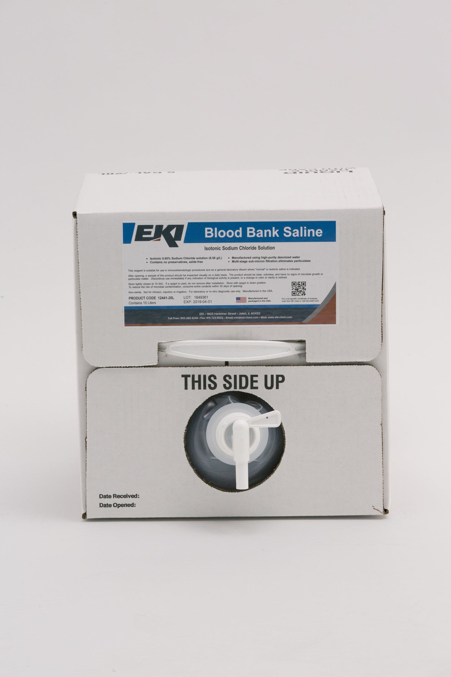 Immunohematology Reagent Saline Blood Bank 0.85% 20 Liter 12441-20L