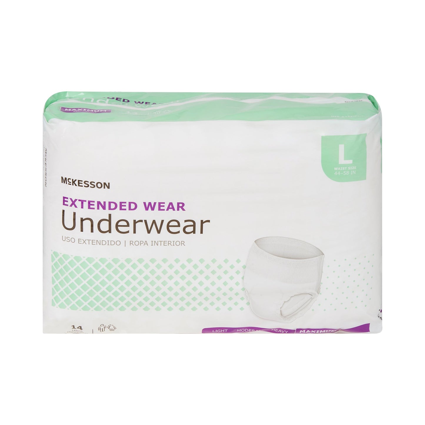 McKesson Extended Wear Maximum Absorbency Underwear, Large UWEXTLG
