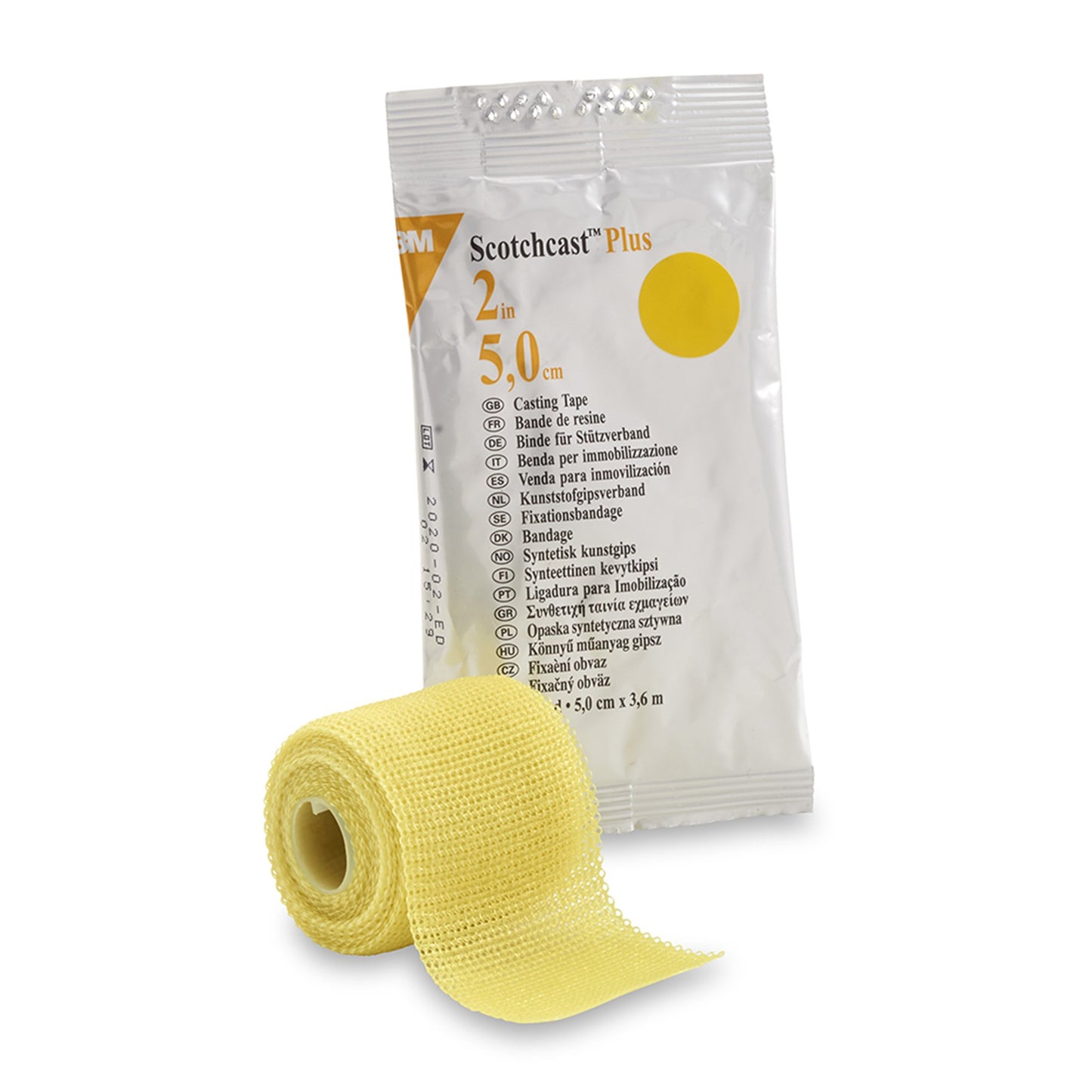 3M™ Scotchcast™ Plus Yellow Cast Tape, 2 Inch x 4 Yard 82002Y
