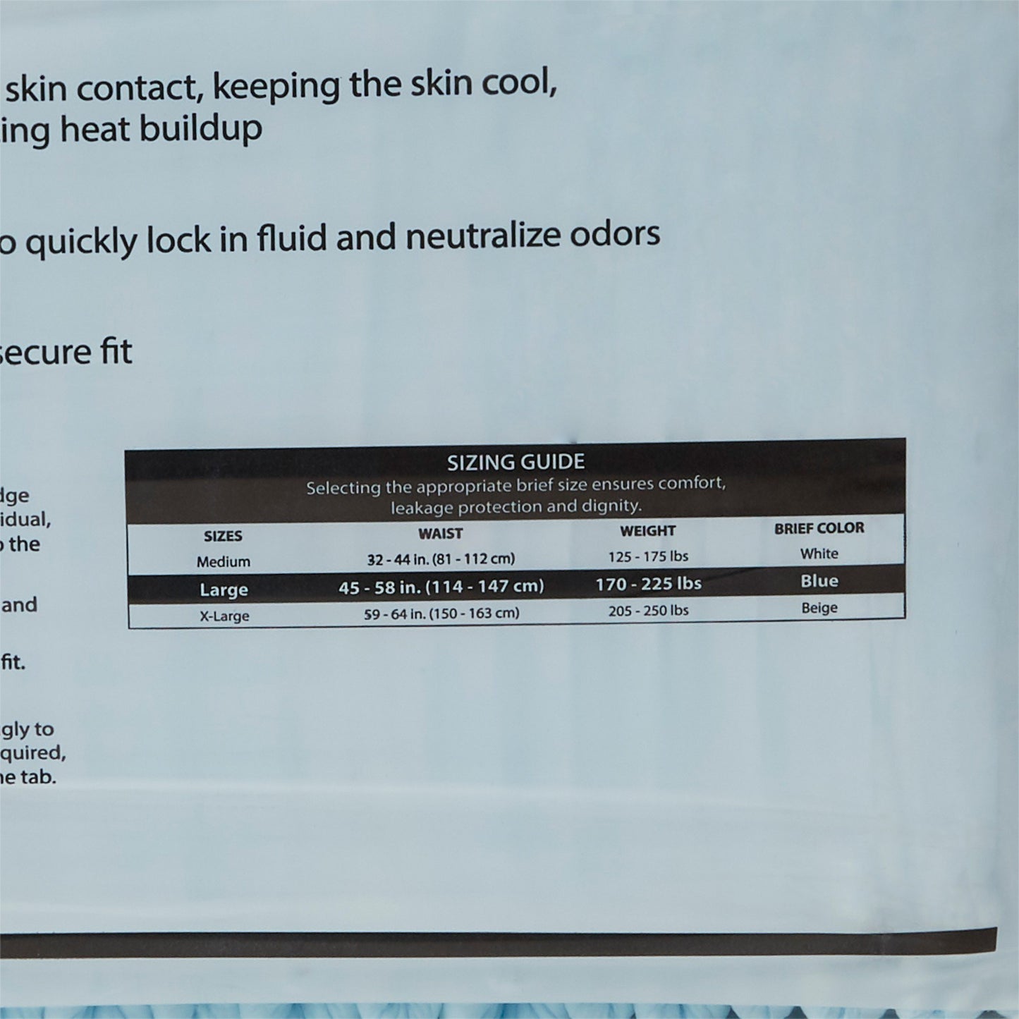 Simplicity Unisex Adult Incontinence Briefs, Moderate Absorbency, Large, Blue 65034