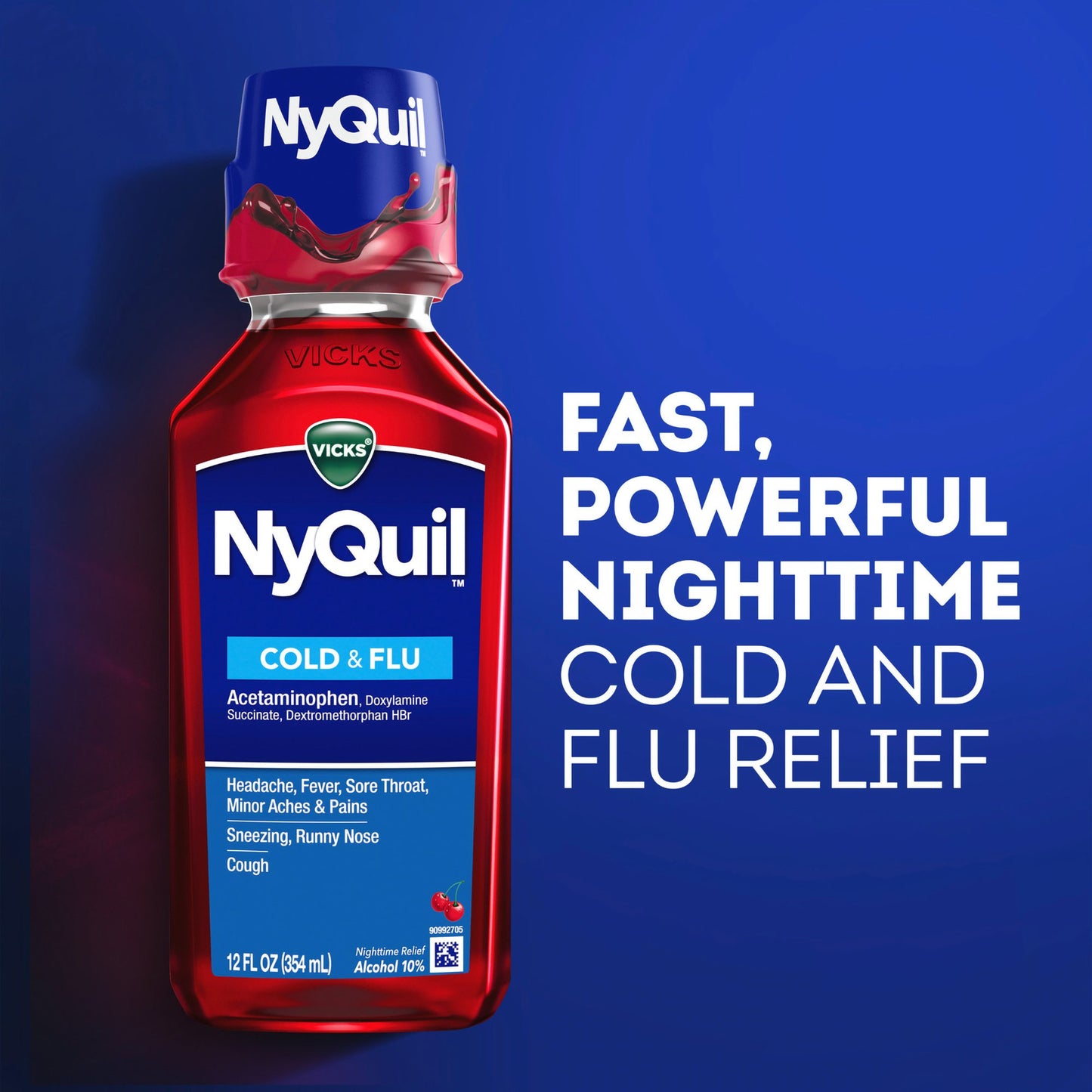 NyQuil Cold & Flu, Cherry Flavor 37000080812