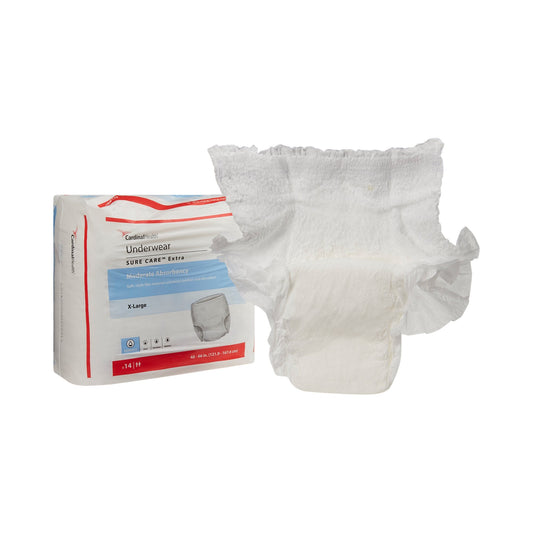 Unisex Adult Absorbent Underwear Simplicity™ Pull On with Tear Away Seams X-Large Disposable Moderate Absorbency - 1850A