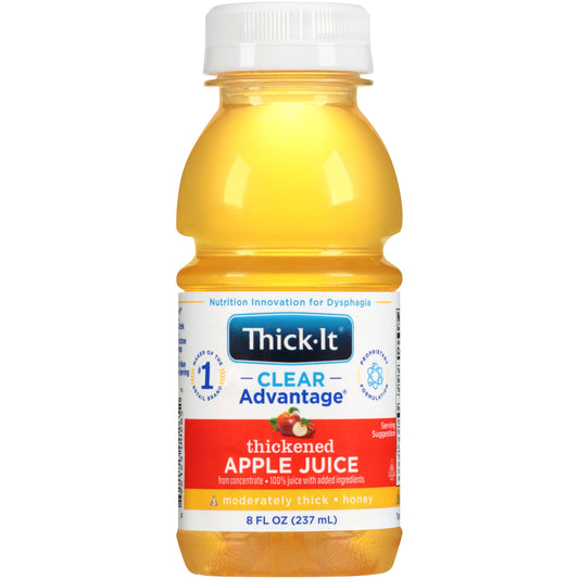 Thickened Beverage Thick-It® Clear Advantage® 8 oz. Bottle Apple Flavor Liquid IDDSI Level 3 Moderately Thick/Liquidized - B457-L9044