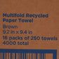 Pacific Blue Basic™ Paper Towel, 250 per Pack, 16 Packs per Case 23304
