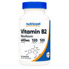 Dietary Supplement nutricost® Vitamin B2 Riboflavin Vitamin B2 400 mg Strength Capsule 120 Per Bottle NTC080101