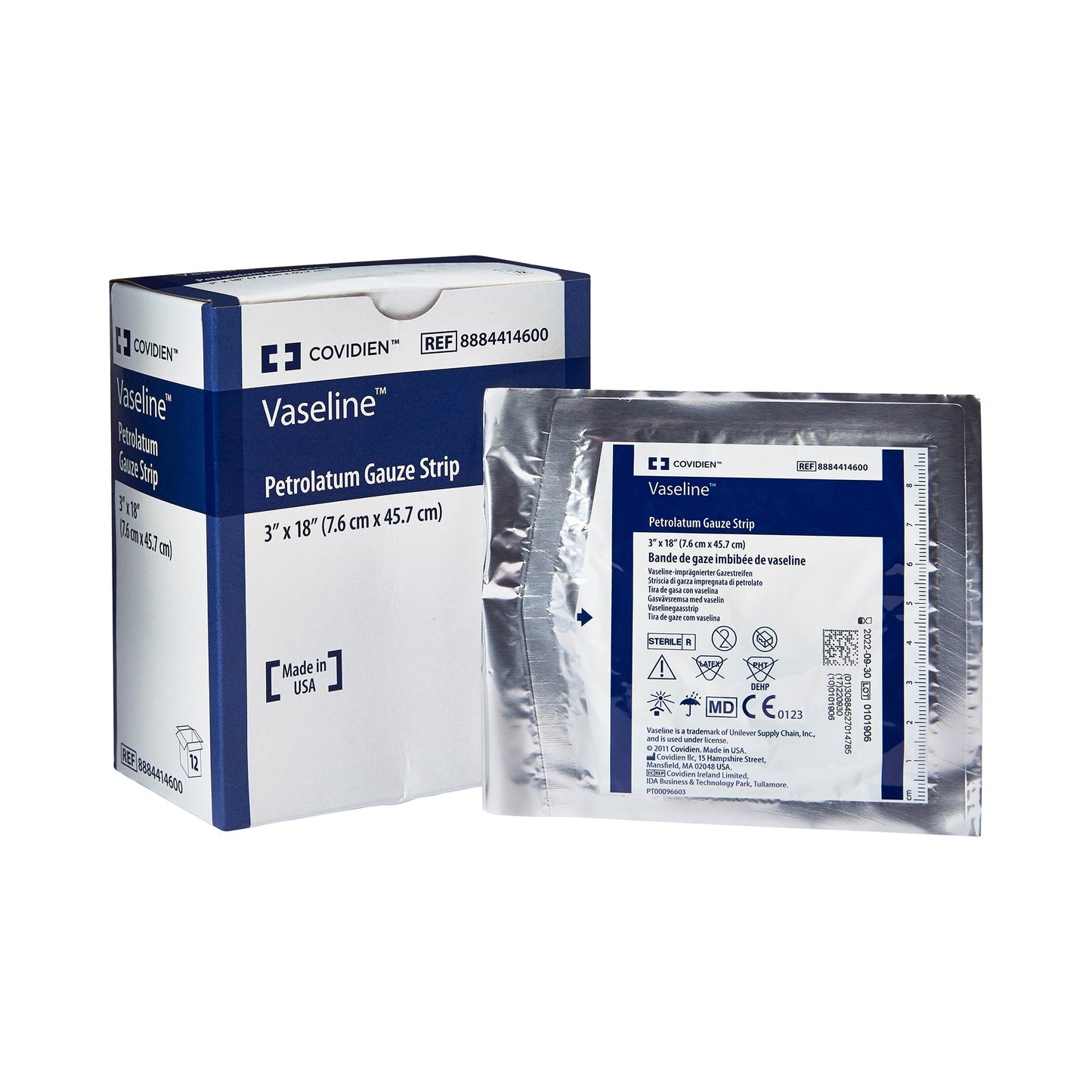 Petrolatum Impregnated Dressing Vaseline® Strip 3 X 18 Inch Sterile - 8884414600