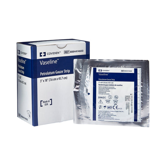 Petrolatum Impregnated Dressing Vaseline® Strip 3 X 18 Inch Sterile - 8884414600