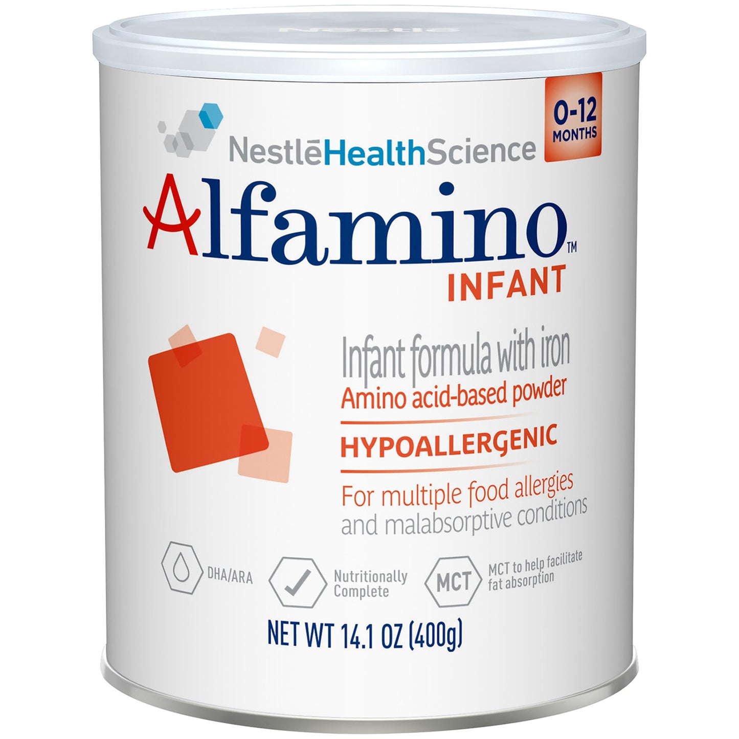 Alfamino® Powder Amino Acid Based Infant Formula with Iron, 14.1-ounce can 07613034788221