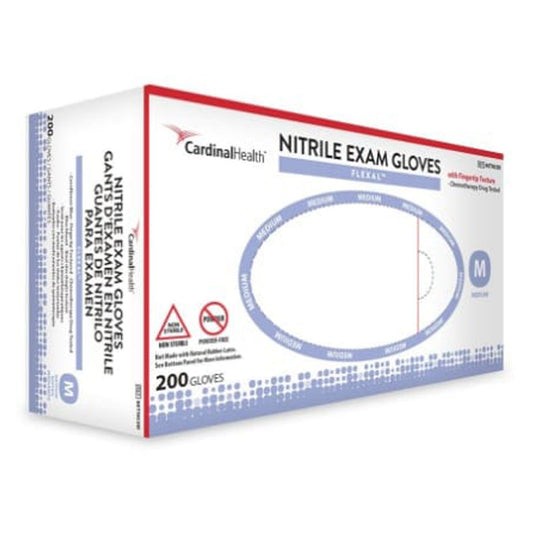 Exam Glove FLEXAL™ Nitrile Medium NonSterile Nitrile Standard Cuff Length Textured Fingertips Blue Chemo Tested - 88TN03M