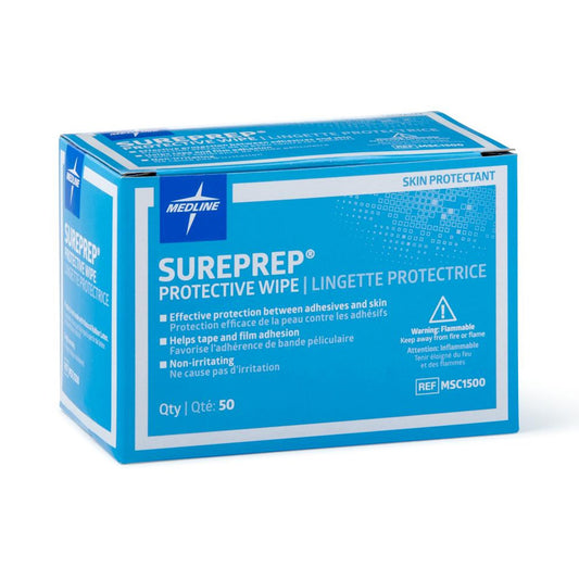 Skin Barrier Wipe Sureprep® 40 to 80% Strength Isopropyl Alcohol Individual Packet NonSterile - MSC1500