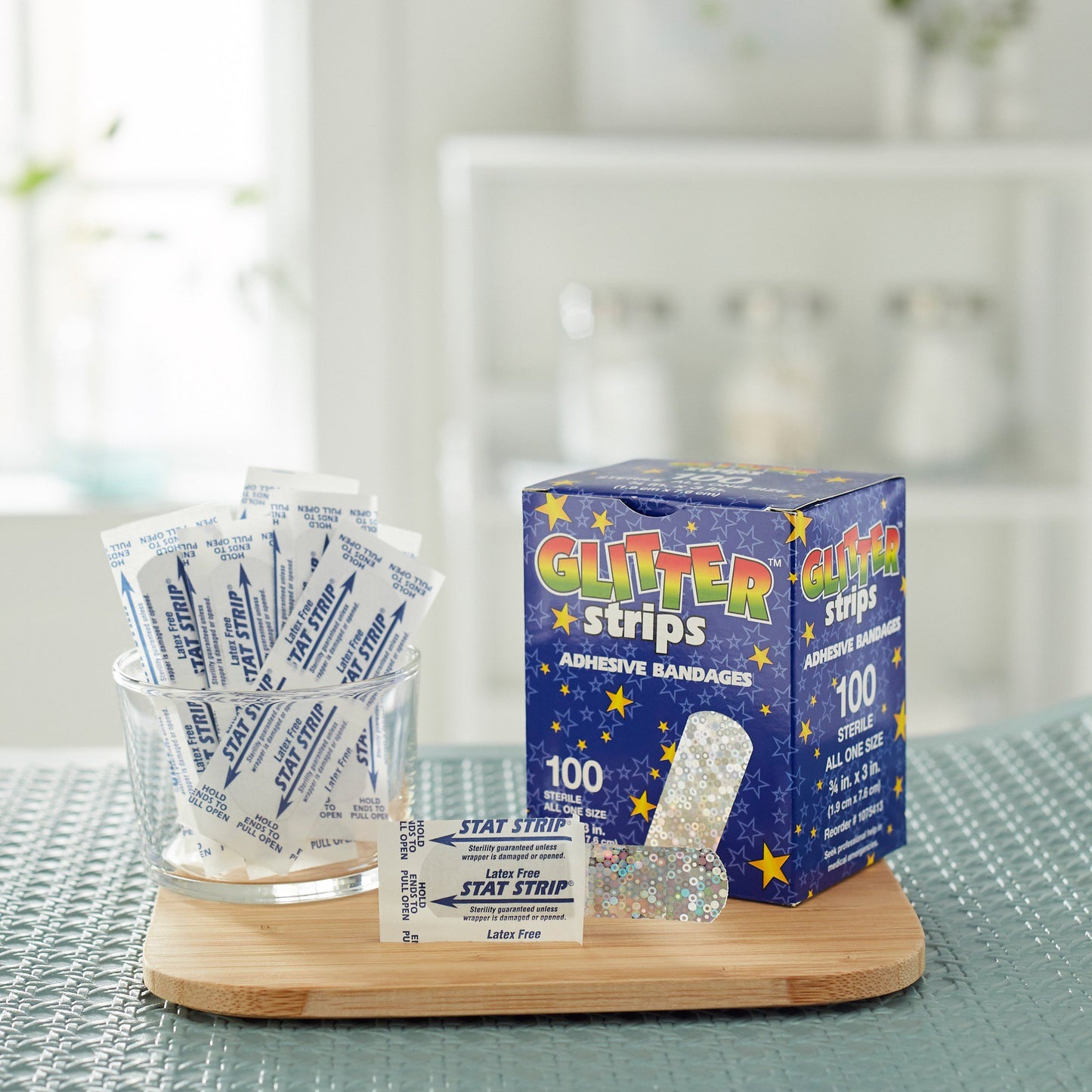 Glitter™ Stat Strip® Design Adhesive Strip, ¾ x 3 Inch 1075413