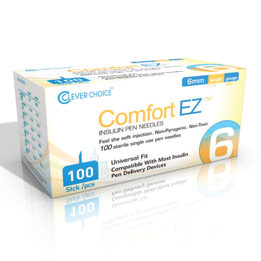 Standard Insulin Pen Needle Comfort EZ™ 32 Gauge 6 mm Length NonSafety 32G6
