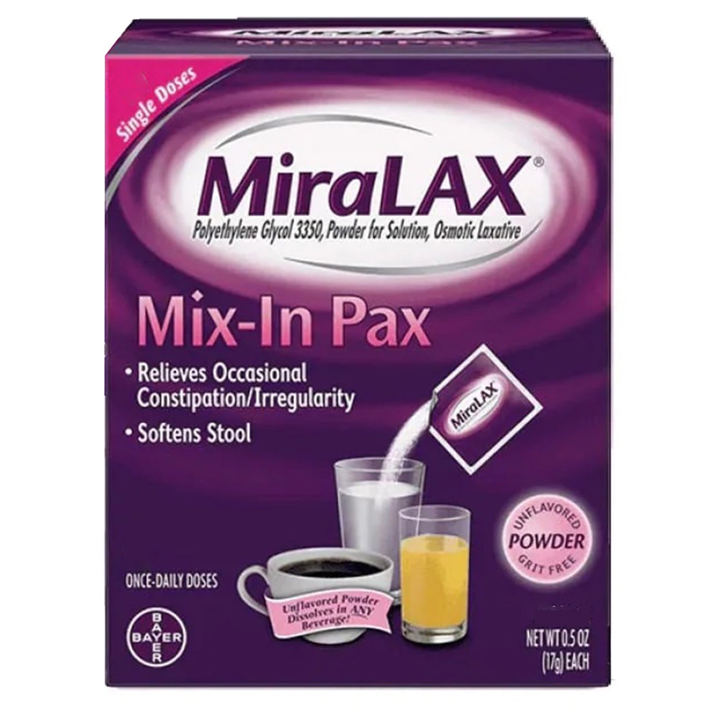 MiraLAX® Polyethylene Glycol 3350 Laxative 11523726808