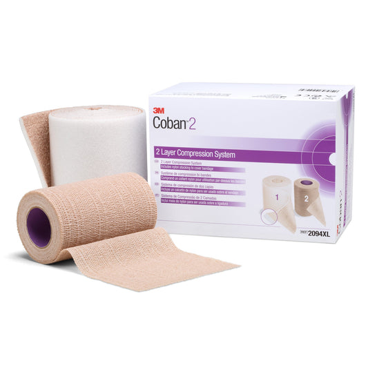 3M™ Coban™ 2 Self-adherent / Pull On Closure 2-Layer Compression Bandage System 2094XL