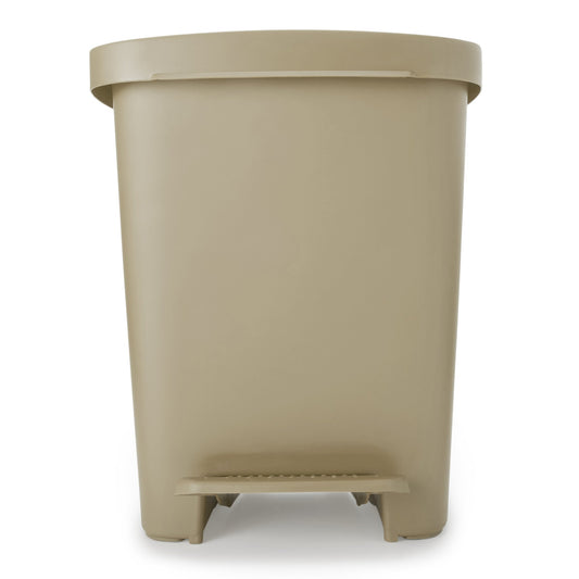 Trash Can McKesson 32 Quart / 8 gal. Beige Plastic Rectangular - 81-25271