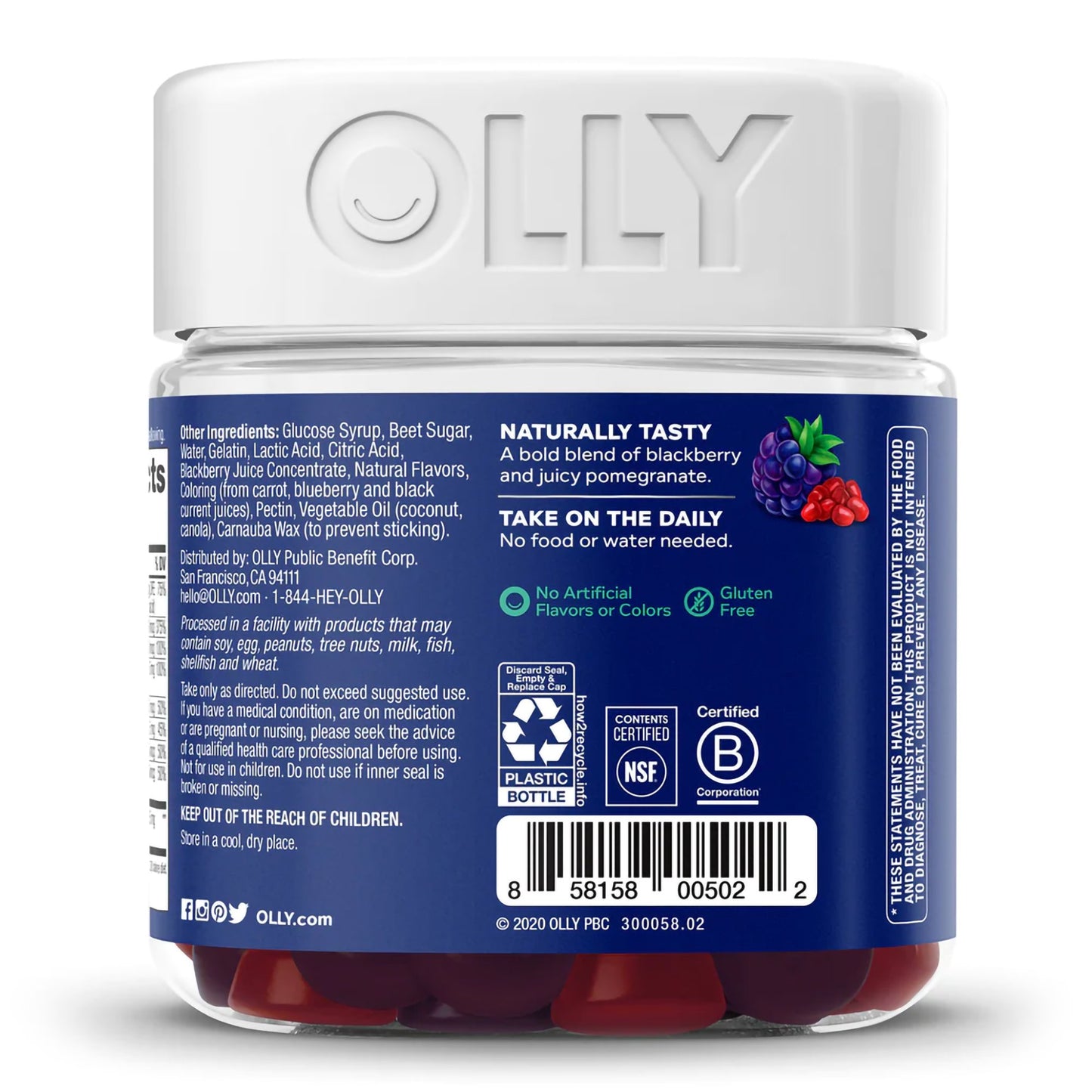 Olly The Perfect Men's Multi Gummies, Blackberry Blitz 85815800502
