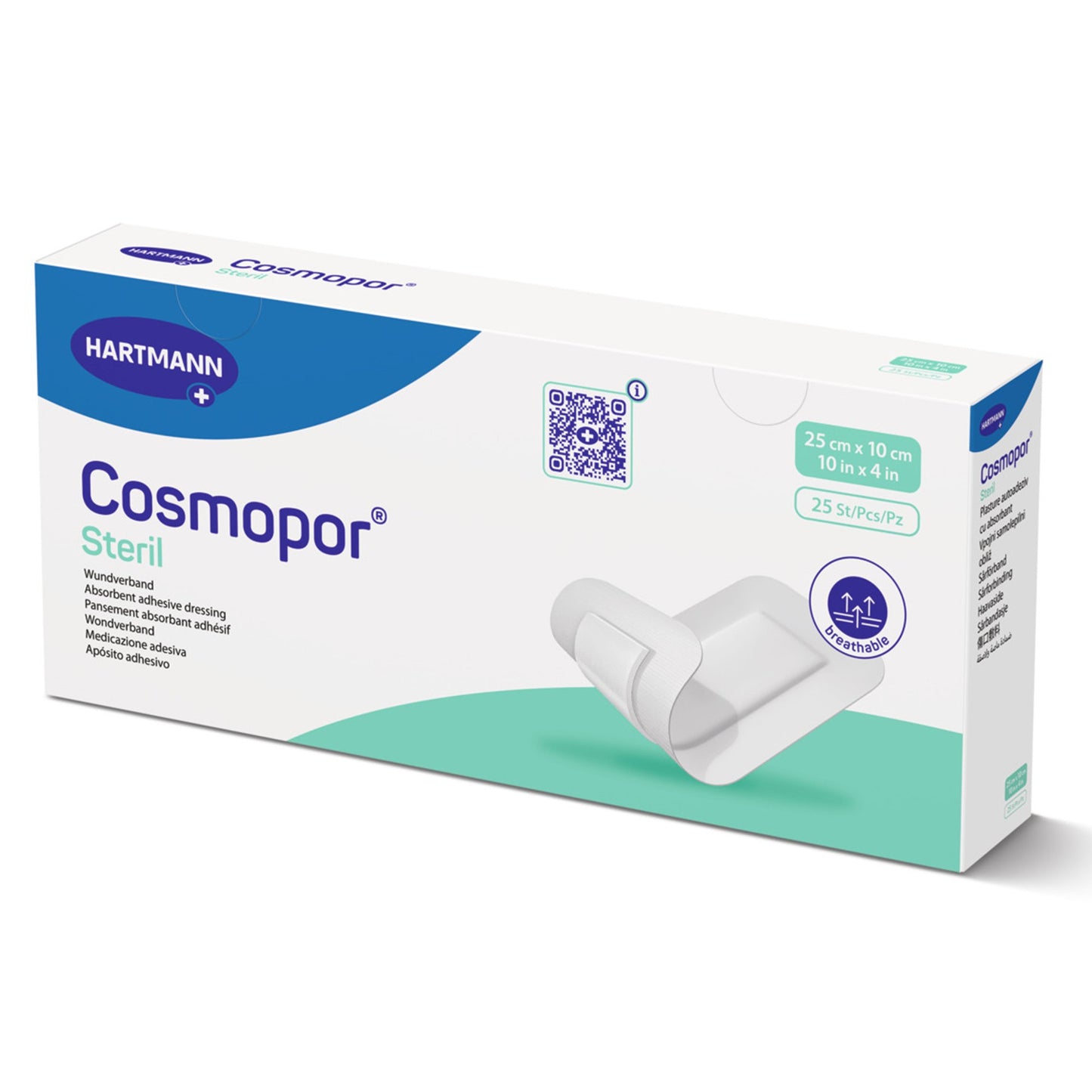 Cosmopor® Adhesive Dressing, 4 x 10 Inch 900814