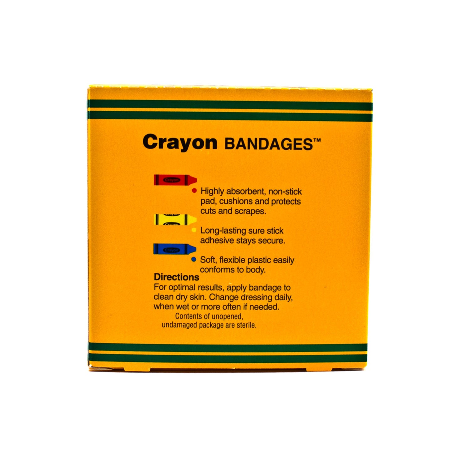 ASO Kid Design (Assorted Crayon) Adhesive Strip, 3/4 x 3 Inch CRA5261-012-000