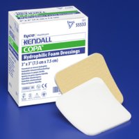 Kendall™ Nonadhesive without Border Foam Dressing, 4 x 8 Inch 55548